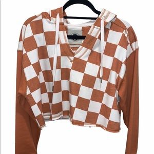 Orange Checkered Sweater
